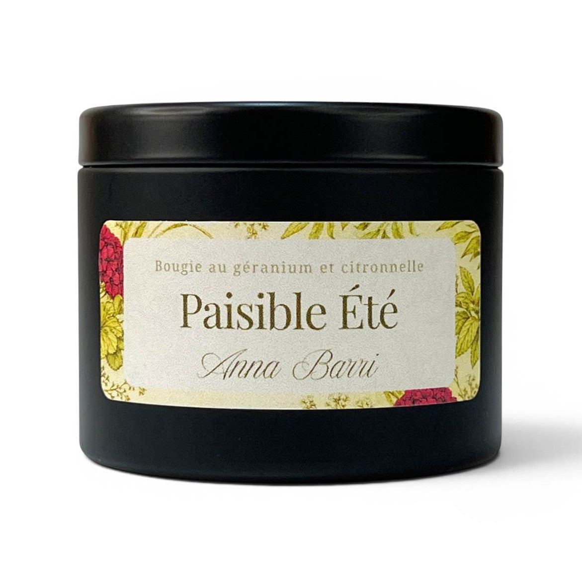 Paisible été | Bougie Parfumée au géranium et citronnelle | 22h de diffusion