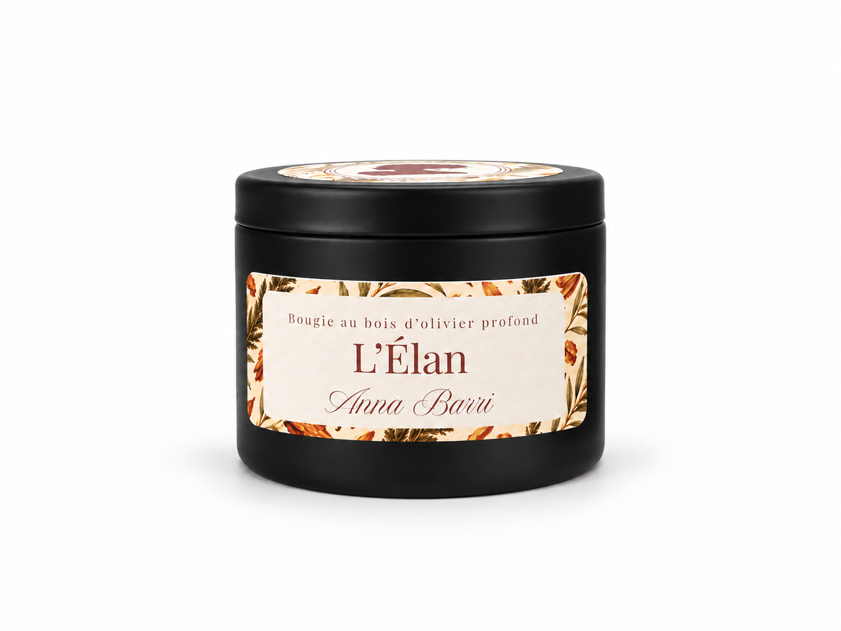 L'Élan | Bougie Parfumée au bois d'olivier profond | 22h de Diffusion