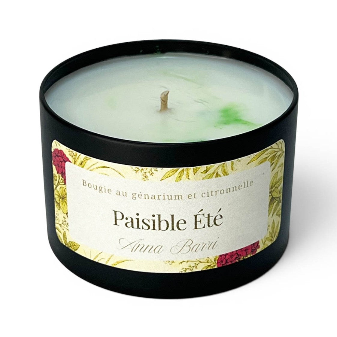 Paisible été | Bougie Parfumée au géranium et citronnelle | 40h de diffusion